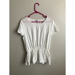 Sweet Salt XL White Business Casual Blosue